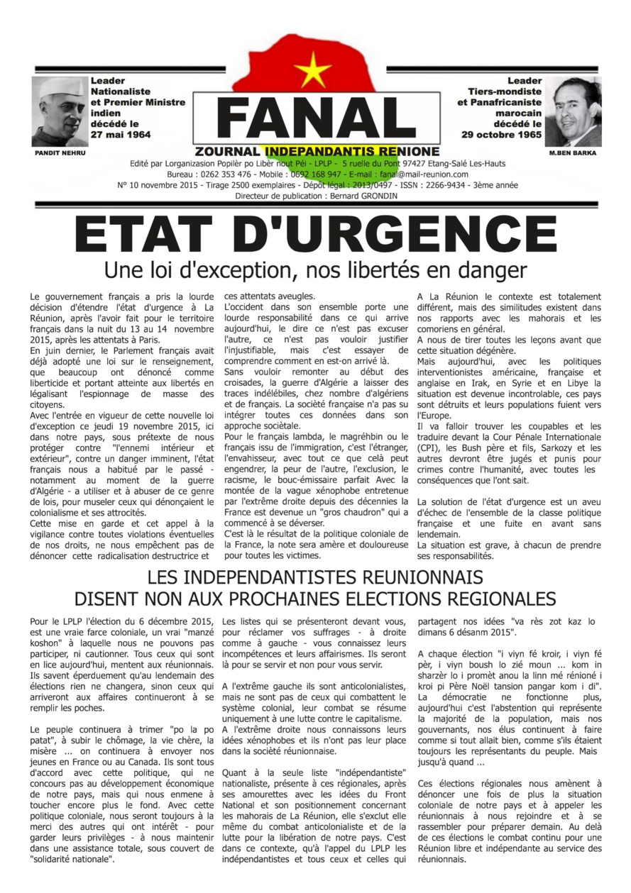 FANAL : Kél nouvél ? FANAL : Kél nouvél ?