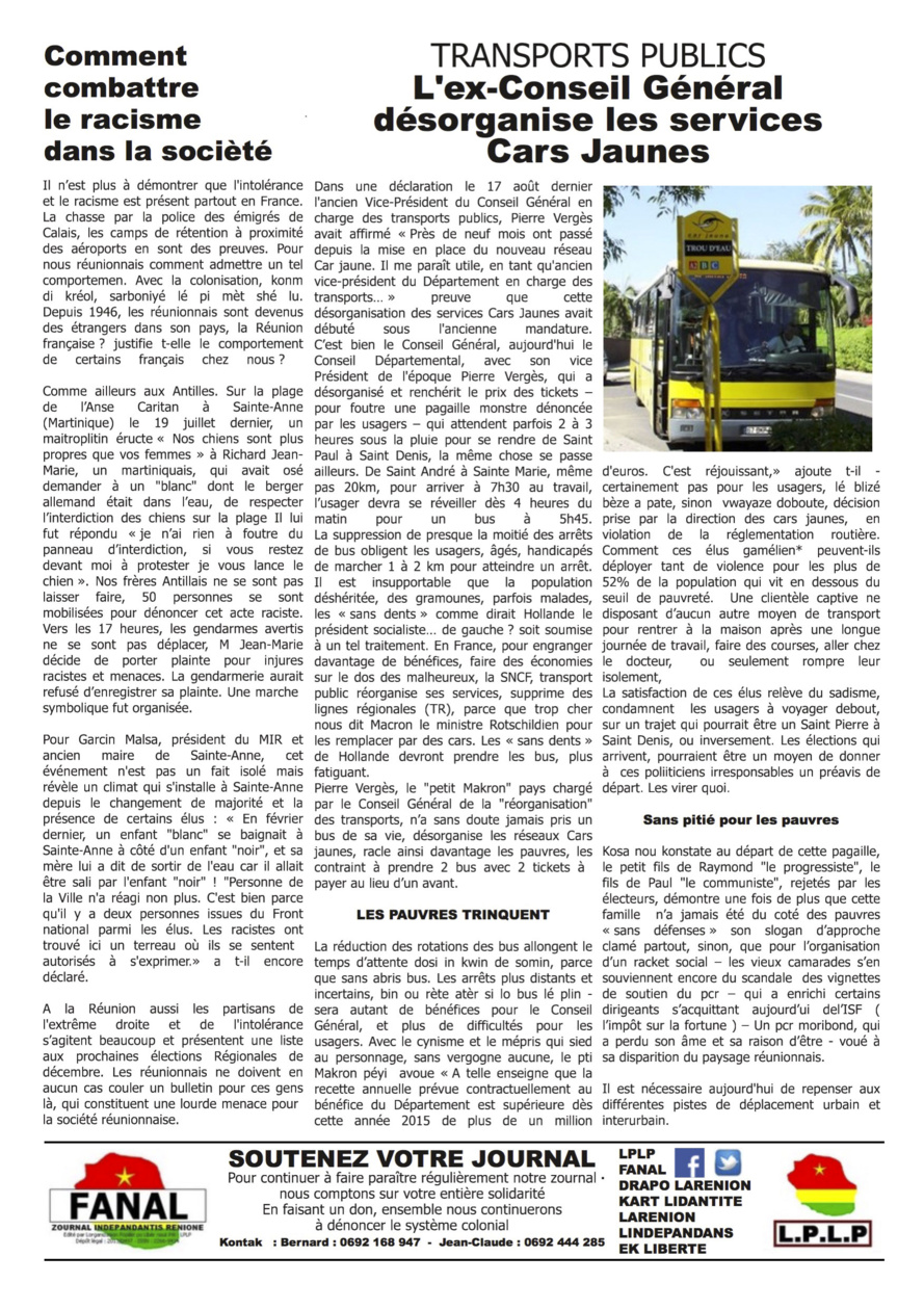 FANAL : Kél nouvél ? FANAL : Kél nouvél ?