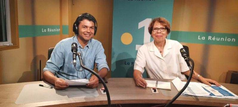 Payet Danielle dans le studio avec Stéphane Enilorac Payet Danielle dans le studio avec Stéphane Enilorac