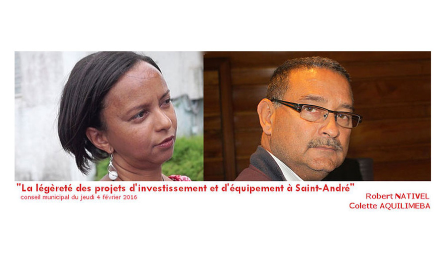 "La légèreté des projets d'investissement et d'équipement à Saint-André" "La légèreté des projets d'investissement et d'équipement à Saint-André"