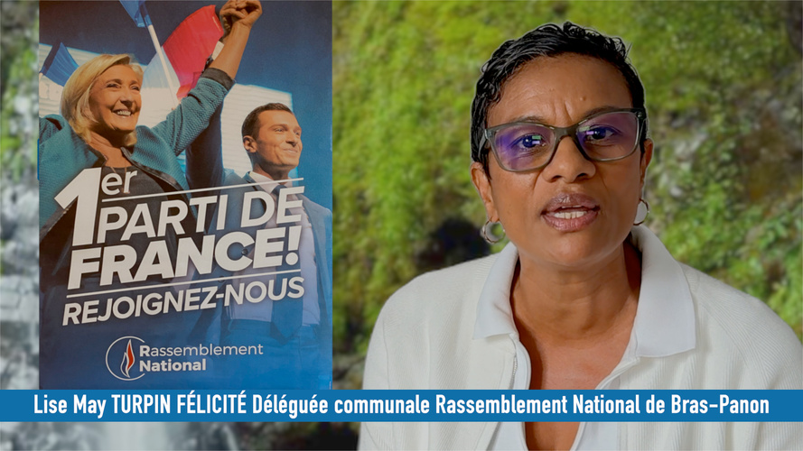 Lise May Turpin Félicité, nouvelle déléguée communale du Rassemblement National à Bras-Panon Lise May Turpin Félicité, nouvelle déléguée communale du Rassemblement National à Bras-Panon