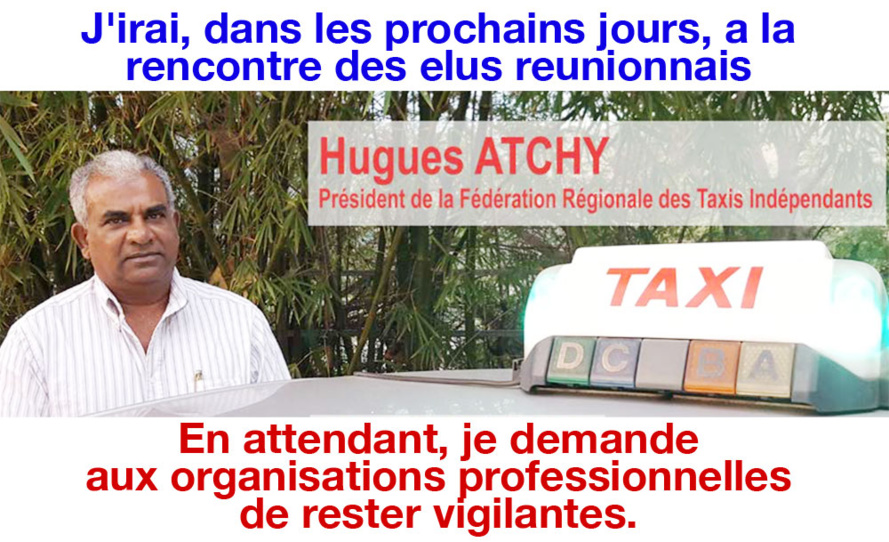 Hugues ATCHY, du syndicat Fédération Régionale des Taxis Indépendants : Inquiet Hugues ATCHY, du syndicat Fédération Régionale des Taxis Indépendants : Inquiet