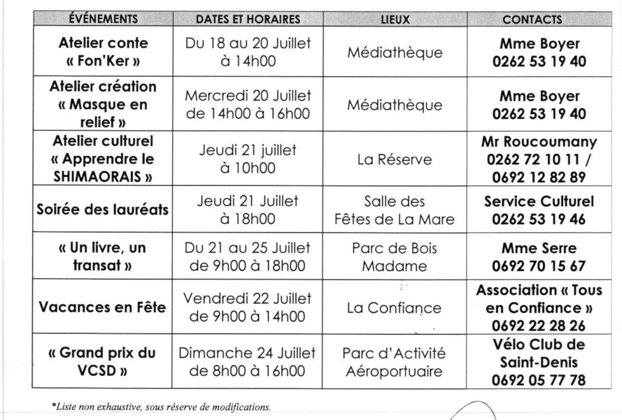 ÉVÉNEMENT À SAINTE-MARIE ÉVÉNEMENT À SAINTE-MARIE