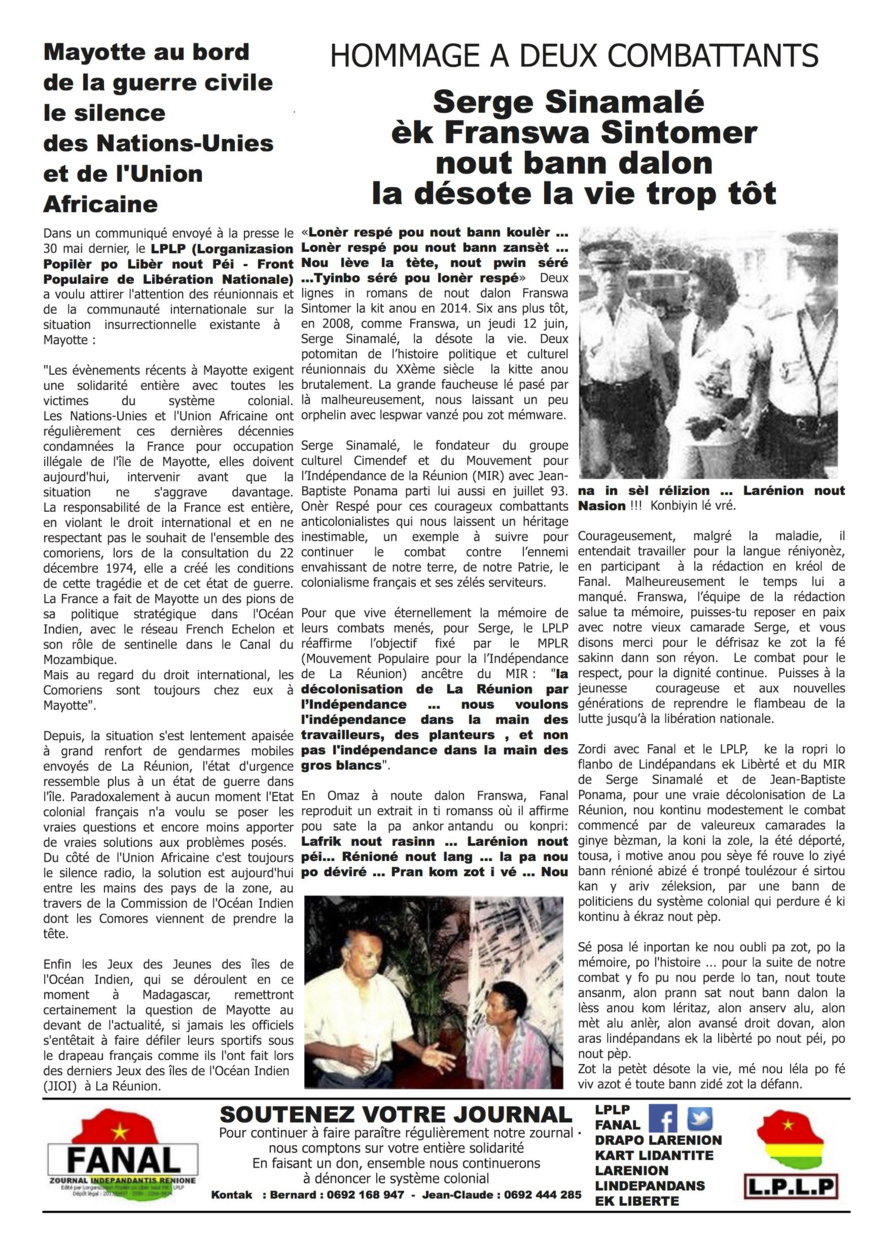 Serge SINAMALÉ - Franswa SINTOMER Serge SINAMALÉ - Franswa SINTOMER