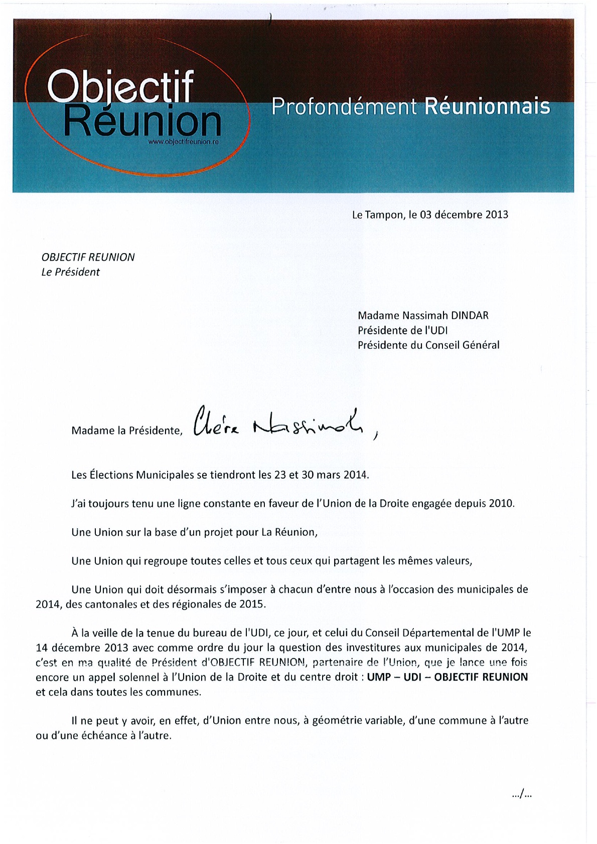 Didier Robert : Union totale pour La Réunion