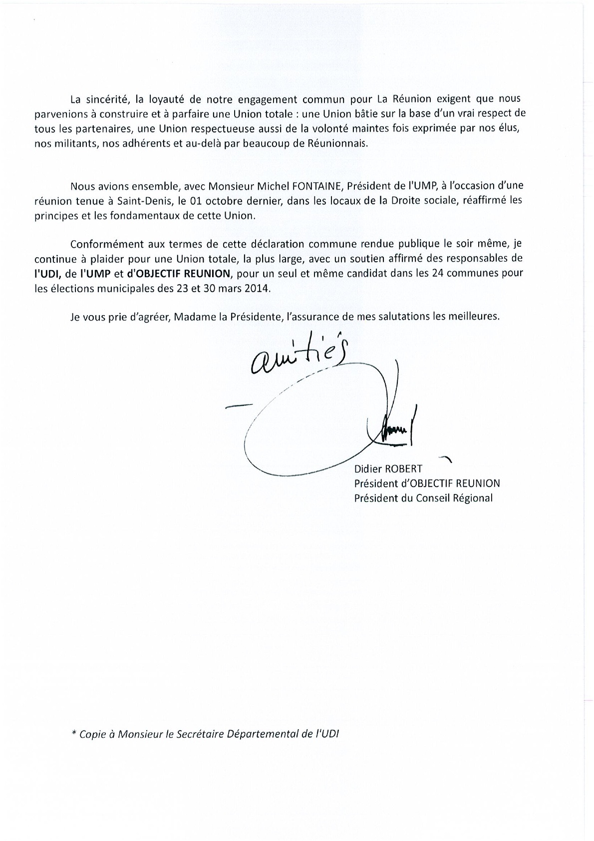 Didier Robert : Union totale pour La Réunion