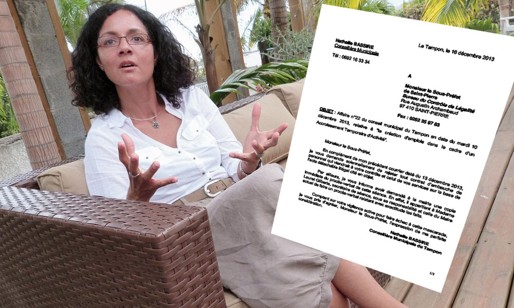 Nathalie Bassire : Pointe une irrégularité suite au Conseil Municipal du Mardi 10 décembre 2013 au Tampon