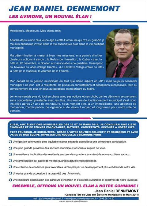 Jean Daniel Dennemont : Les Avirons, un nouvel élan