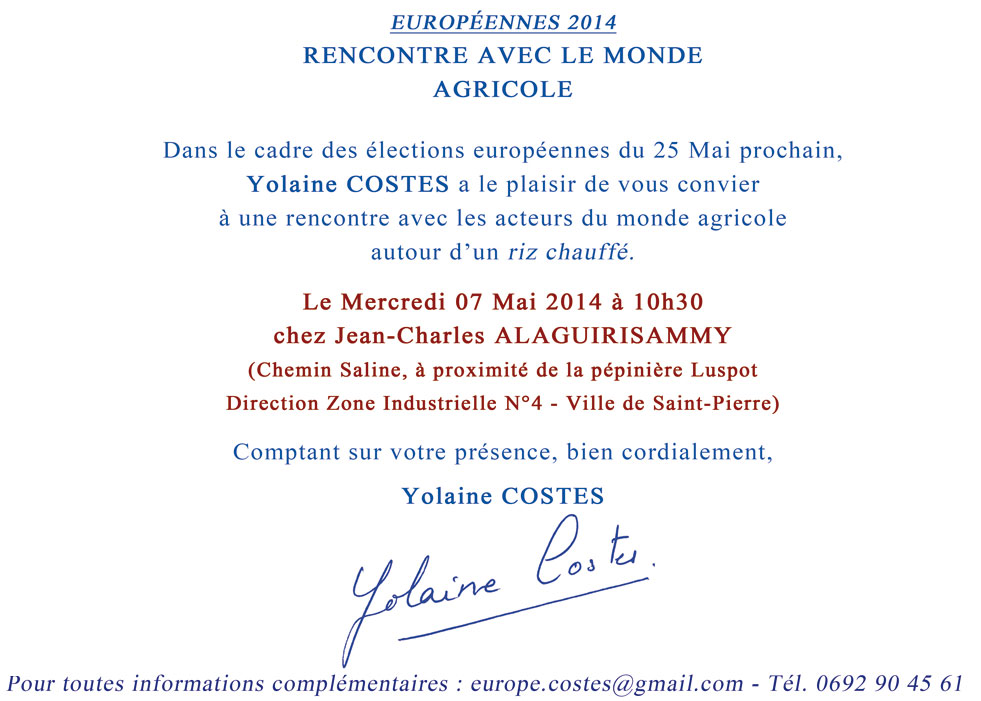 Yolaine Costes : Élections Européennes