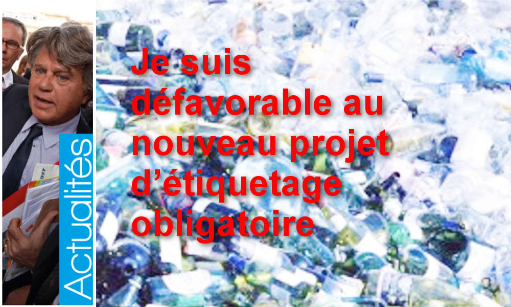 Gilbert Collard défavorable au nouveau projet d’étiquetage obligatoire