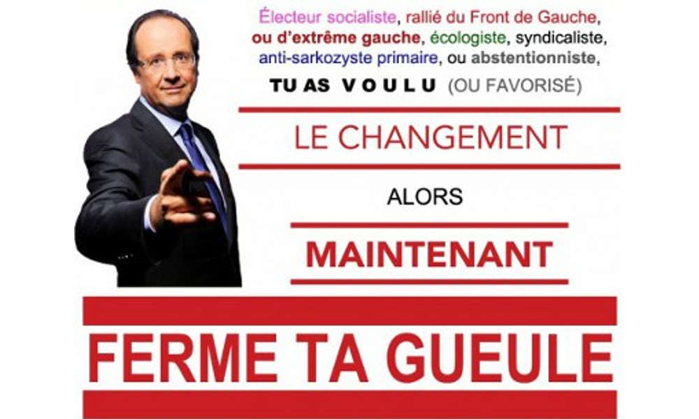 Le peuple souffre : « bon même, bien fait, goûte ! »