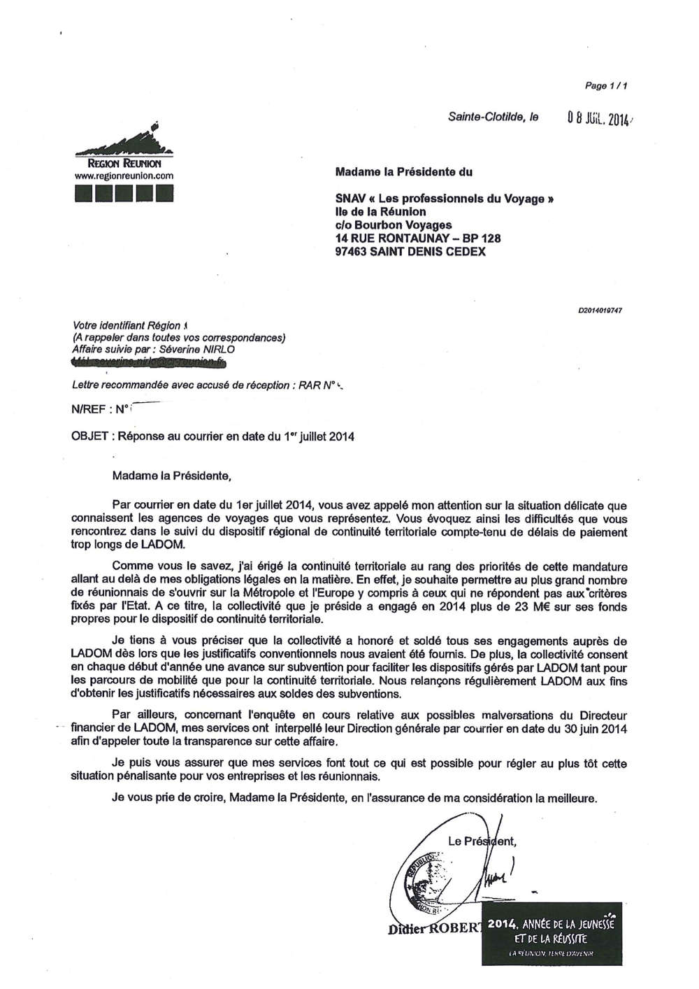 LA CONTINUITÉ TERRITORIALE ENGAGÉE DEPUIS 2010 EST UNE AVANCÉE POUR LES RÉUNIONNAIS