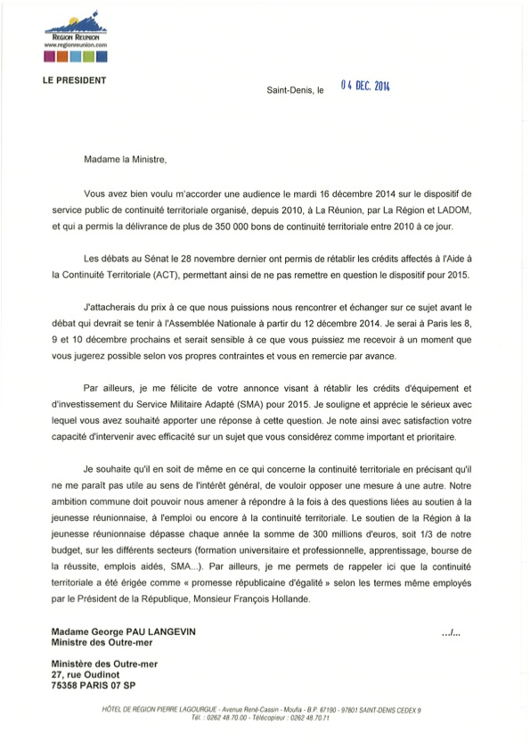 Didier Robert défendra La Réunion jusqu'au bout