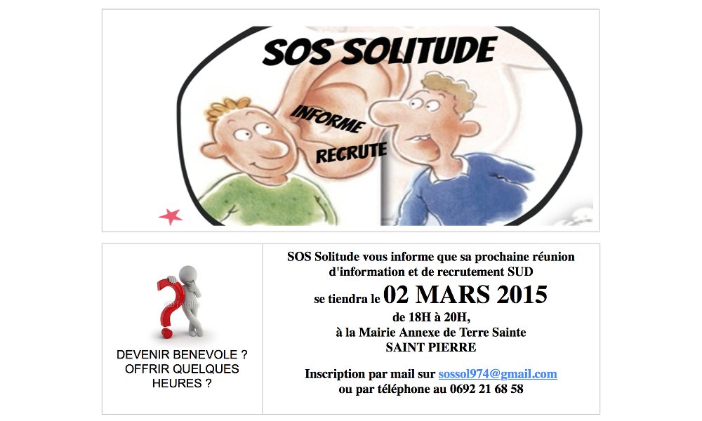 Association SOS Solitude - Recrute des écoutants bénévoles