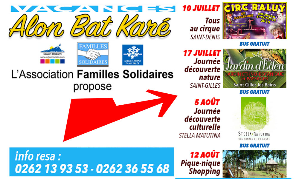 Familles Solidaires : Vacances solaires 2015