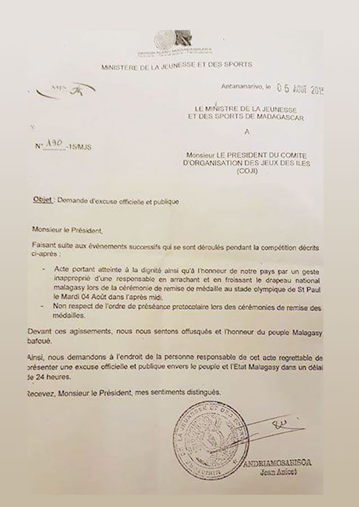 Le peuple Malagasy laisse au peuple de France un délai de 24 heures pour présenter des excuses…