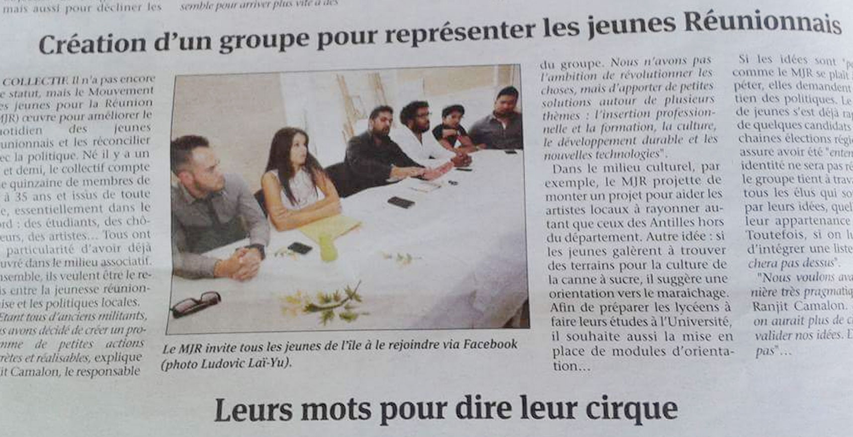 La jeunesse Réunionnaise a rendez-vous avec son avenir : Jean Hugues RATENON