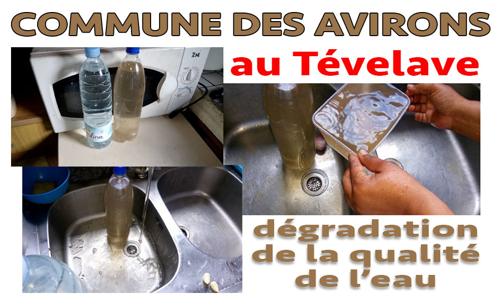 Mauvaise qualité de l'eau au Tévelave