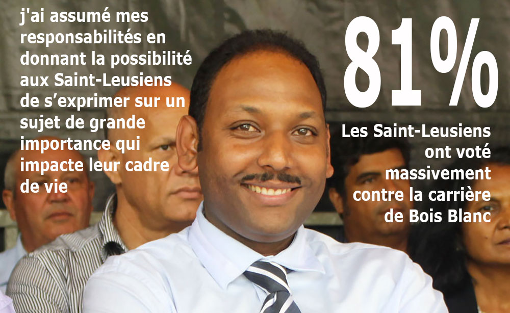 Implantation d'une méga-carrière à Bois Blanc : 81% des votants Saint-Leusiens disent NON !