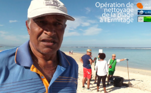 Opération de conscientisation sur la plage